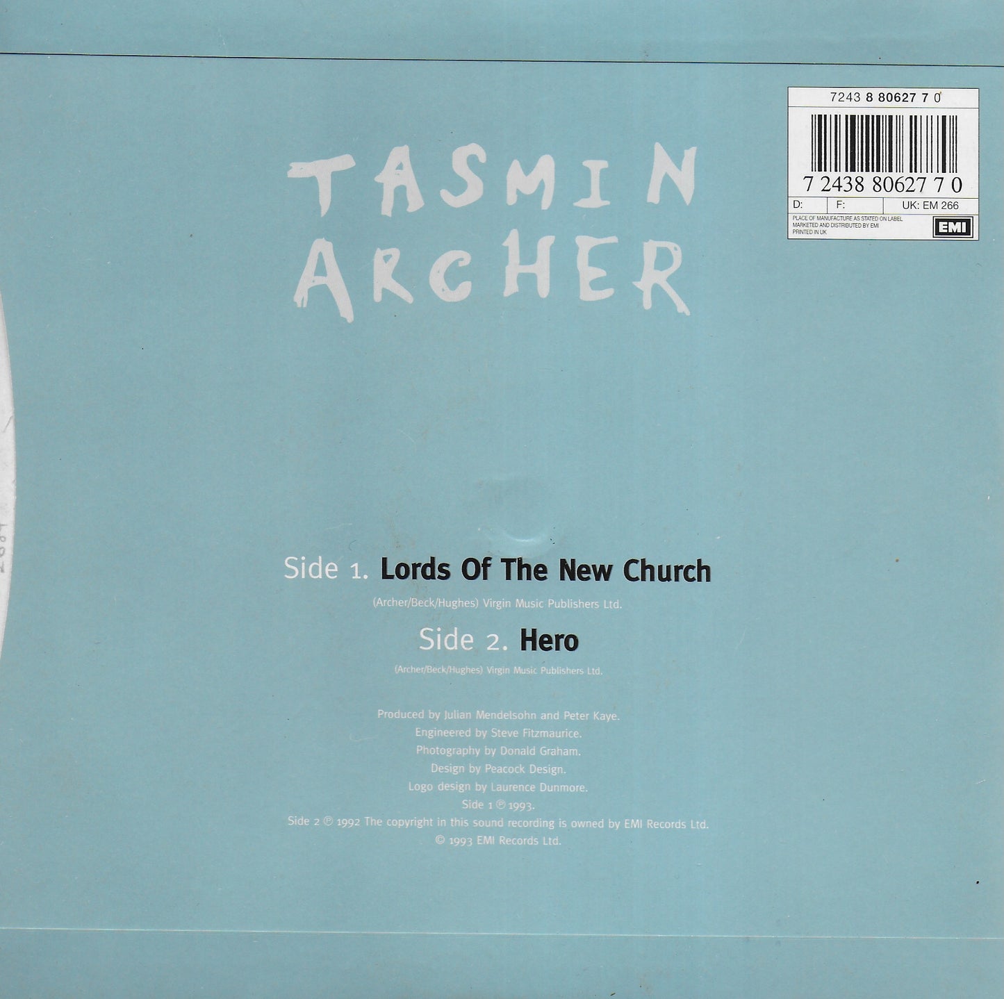 Tasmin Archer - Lords of the new church (Engelse uitgave)