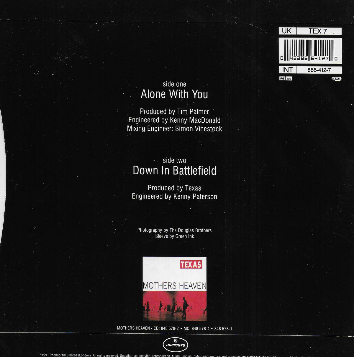 Texas - Alone with you (Engelse uitgave)