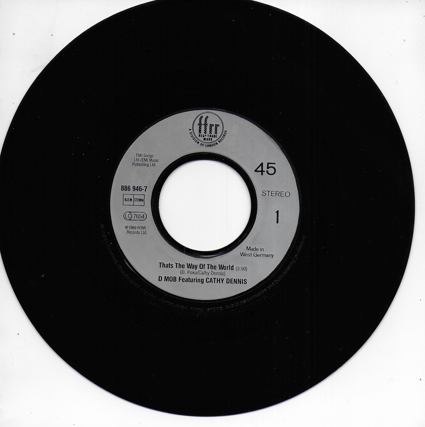D-Mob Featuring Cathy Dennis - That's the way of the world (Europese uitgave)