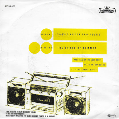 The Cool Notes - You're never too young (Duitse uitgave, blue vinyl)
