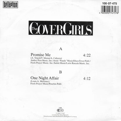 The Cover Girls - Promise me (Duitse uitgave)