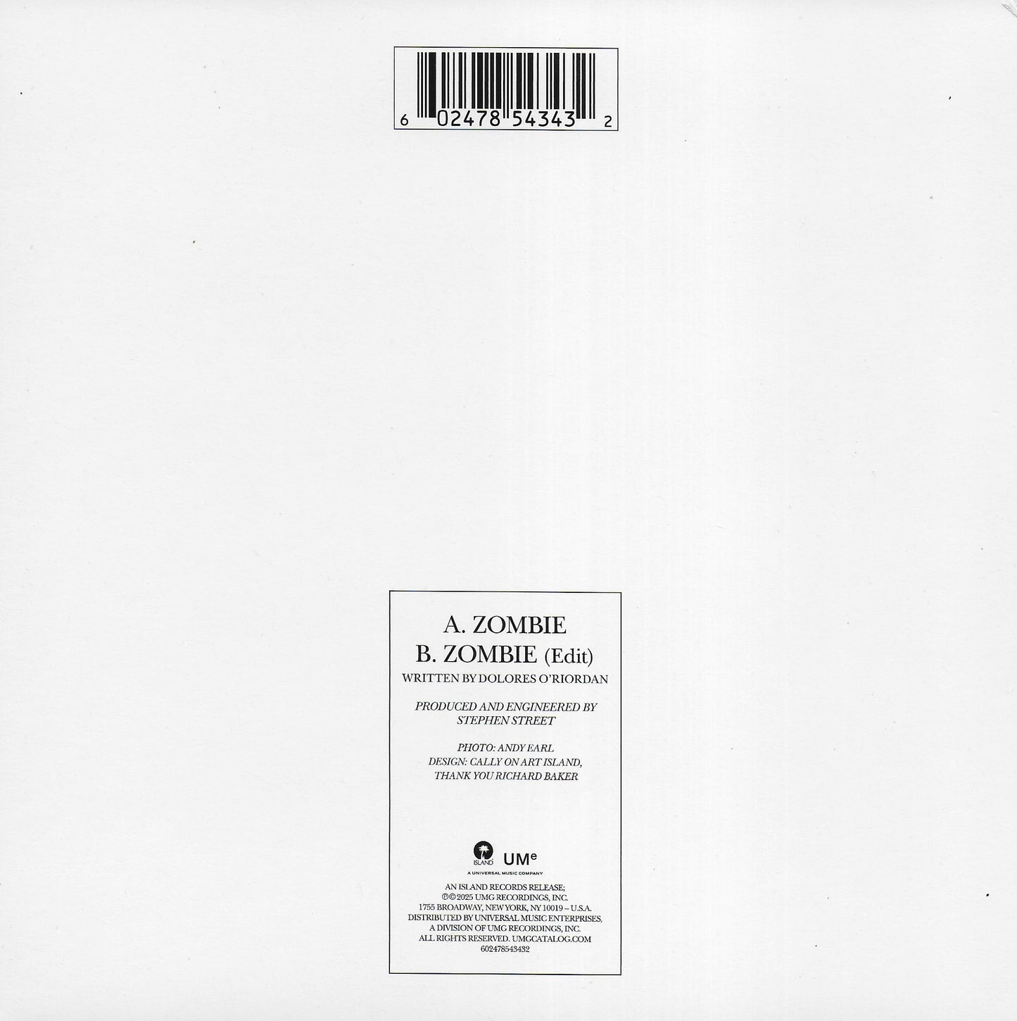 The Cranberries - Zombie (Limited pearl vinyl)