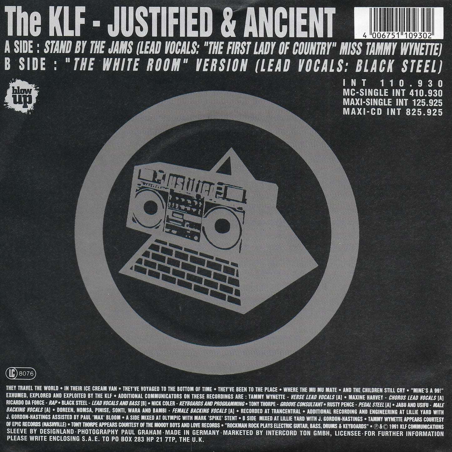The KLF - Justified & ancient (Duitse uitgave)