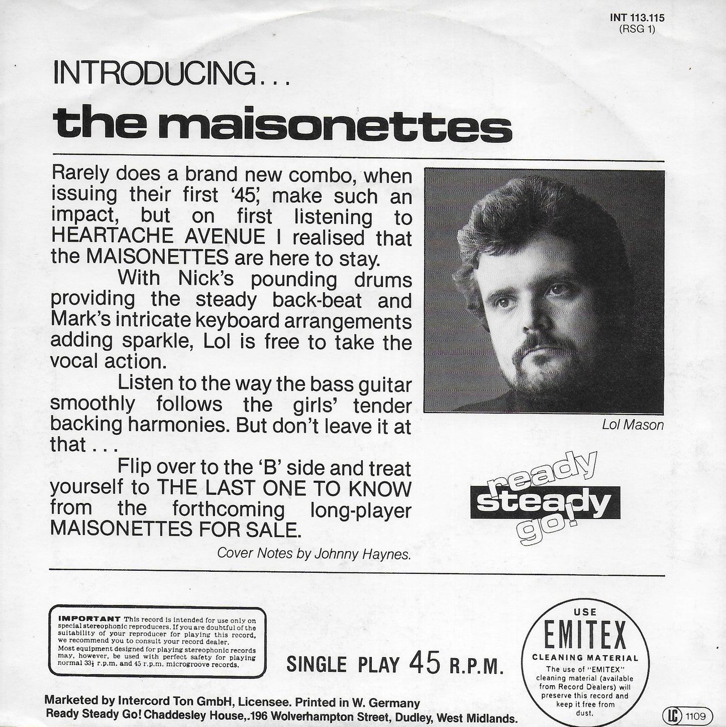 The Maisonettes - Heartache avenue (Duitse uitgave, green vinyl)