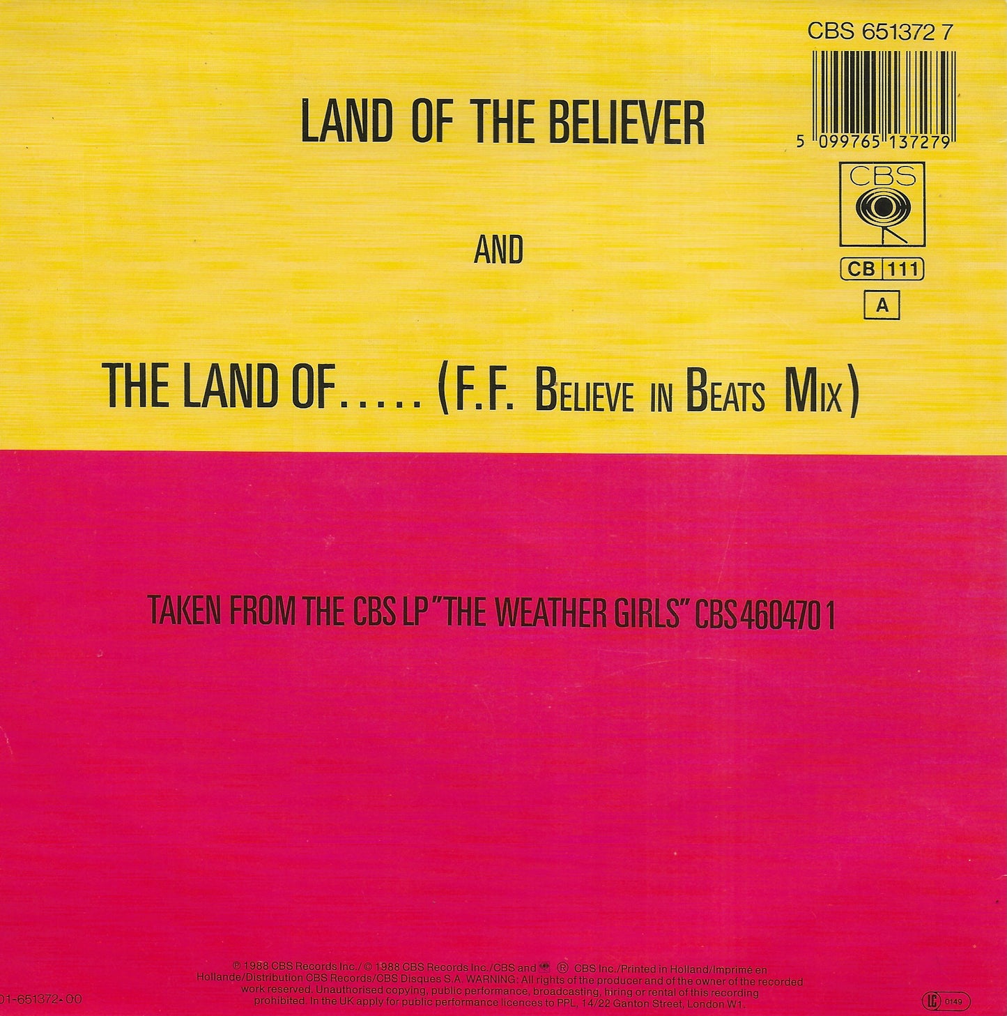 The Weather Girls - Land of the believer