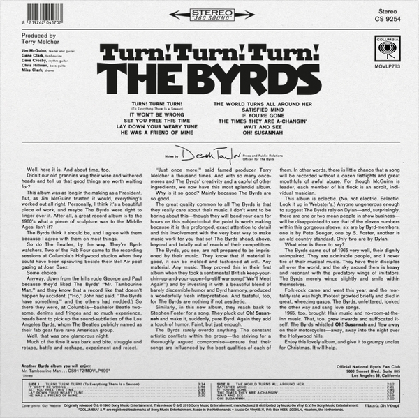 The Byrds - Turn! Turn! Turn! (Limited blue vinyl) (LP)