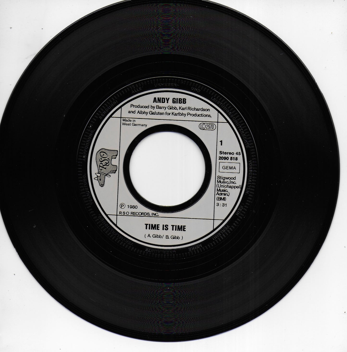 Andy Gibb - Time is time (Duitse uitgave)