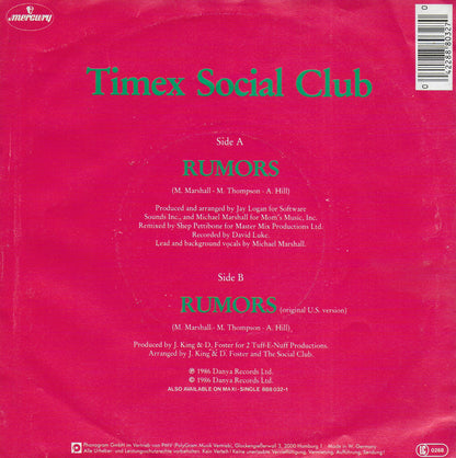 Timex Social Club - Rumors (Duitse uitgave)