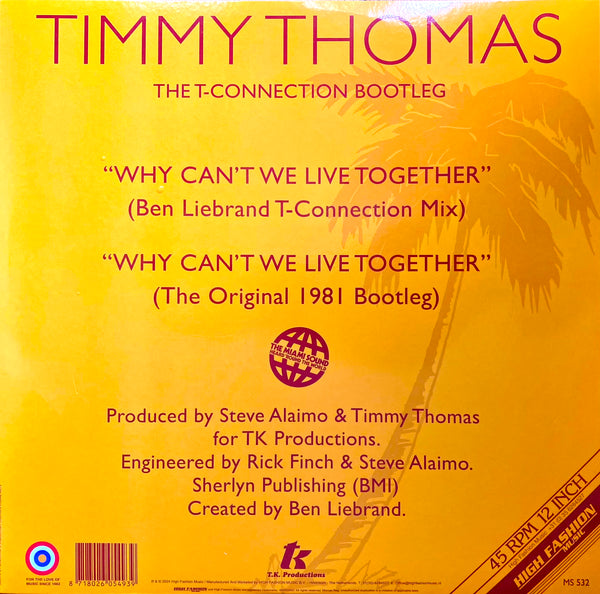 Timmy Thomas - Why can't we live together (Ben Liebrand remixes) (12" Maxi Single)