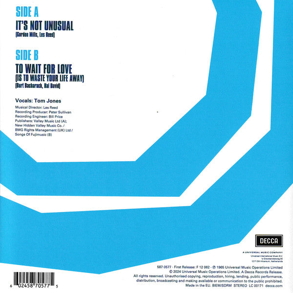 Tom Jones - It's not unusual (Limited RSD 2024 amber vinyl)