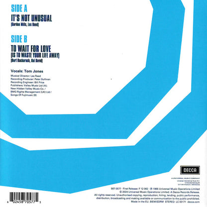 Tom Jones - It's not unusual (Limited RSD 2024 amber vinyl)