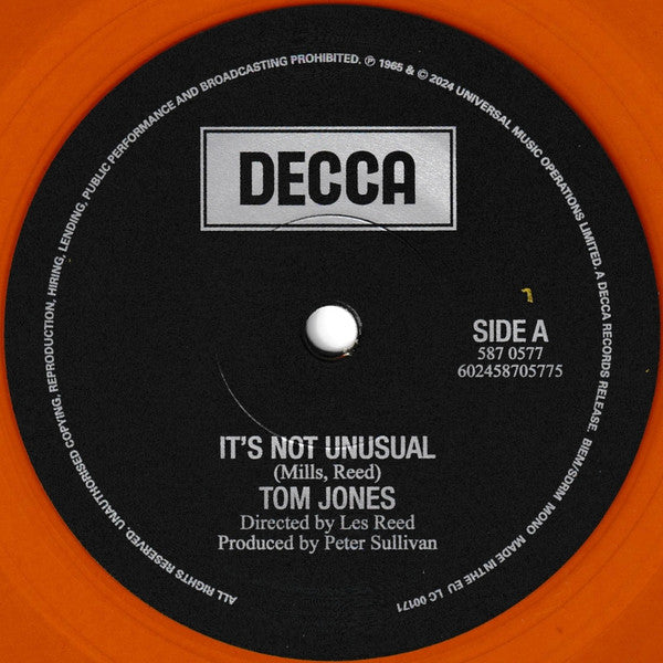 Tom Jones - It's not unusual (Limited RSD 2024 amber vinyl)