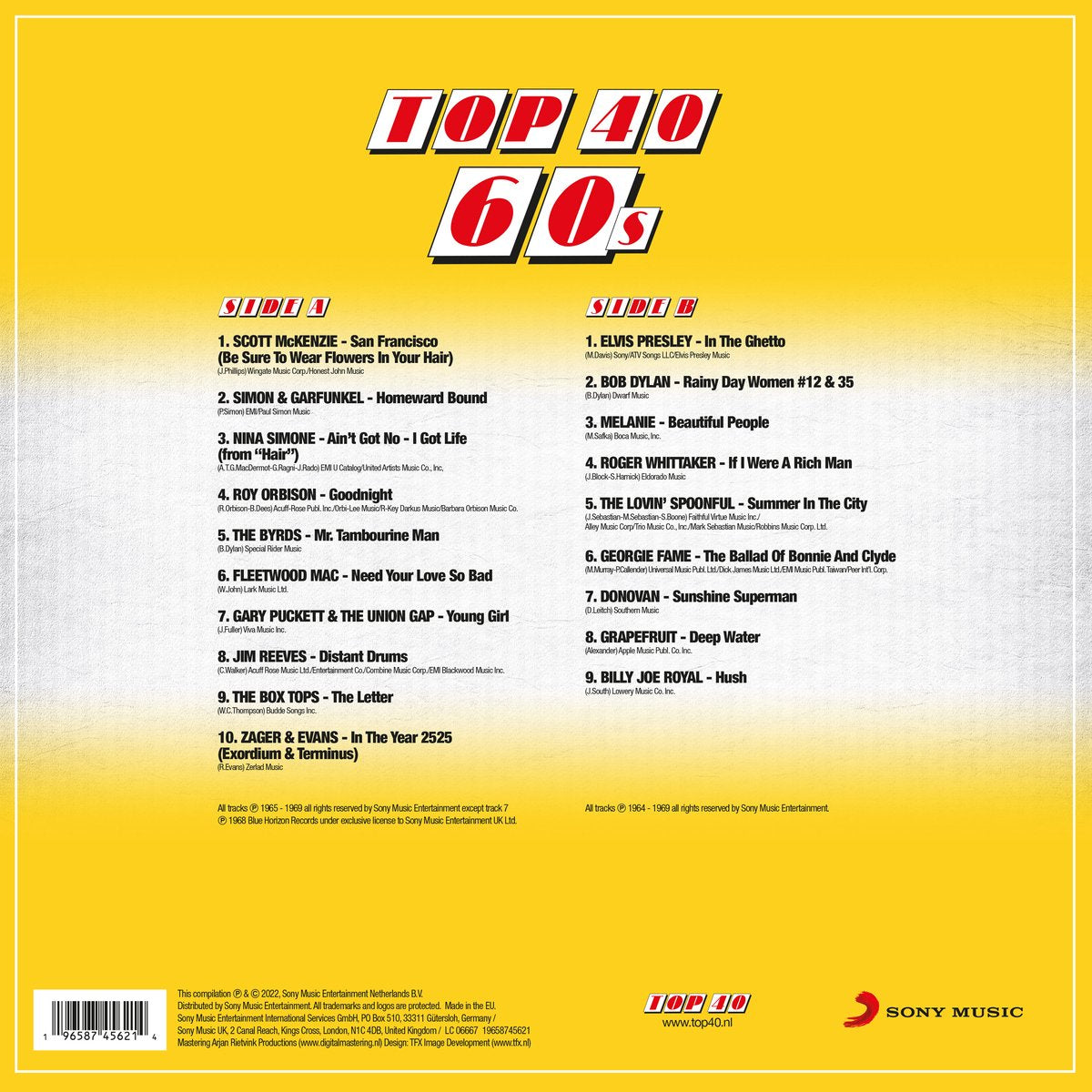 Various  - Top 40 60's (Limited edition, yellow vinyl) (LP)