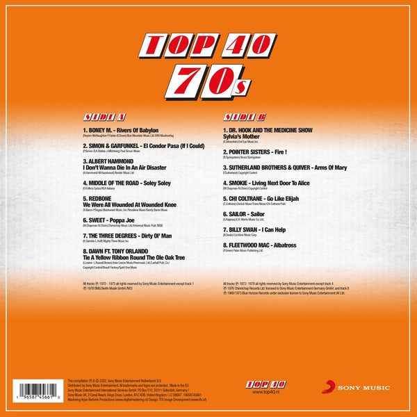 Various - Top 40 70's (Limited edition, orange vinyl) (LP)