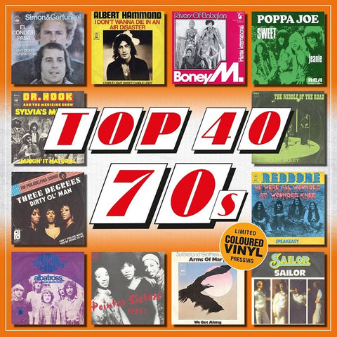 Various - Top 40 70's (Limited edition, orange vinyl) (LP)