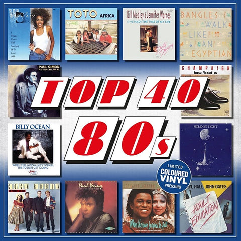 Various - Top 40 80's (Limited edition, blue vinyl) (LP)