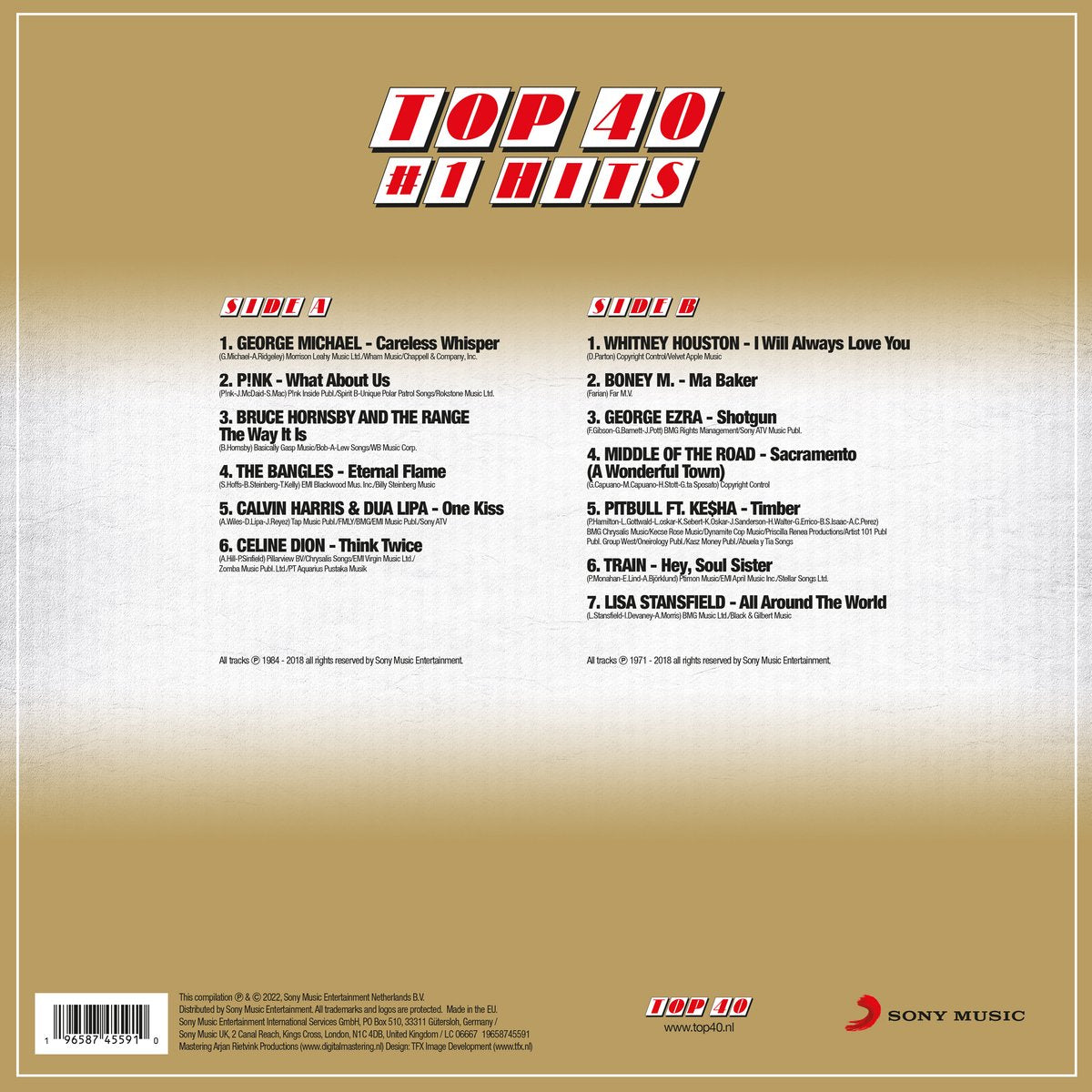 Various - Top 40 #1 Hits (Limited edition, gold vinyl) (LP)