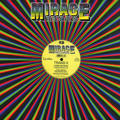Trans-X - Living on video (Claptone remix) (Yellow with white swirl vinyl) (12" Maxi Single)