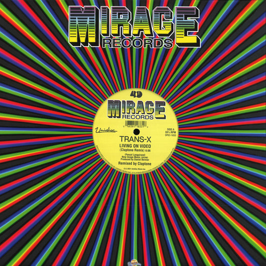 Trans-X - Living on video (Claptone remix) (Yellow with white swirl vinyl) (12" Maxi Single)
