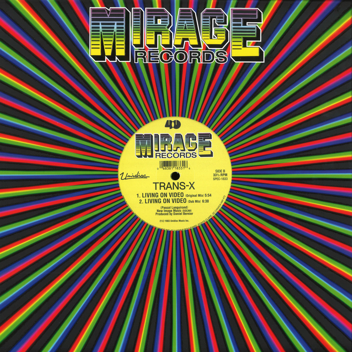 Trans-X - Living on video (Claptone remix) (Yellow with white swirl vinyl) (12" Maxi Single)