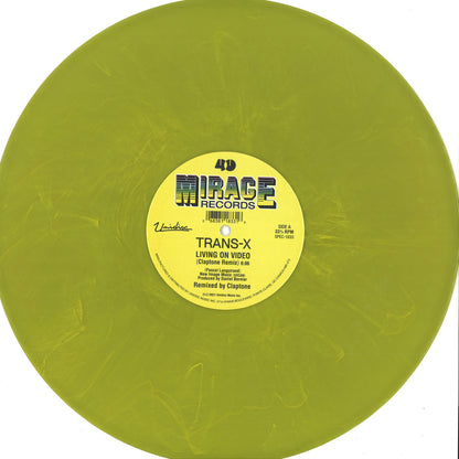 Trans-X - Living on video (Claptone remix) (Yellow with white swirl vinyl) (12" Maxi Single)