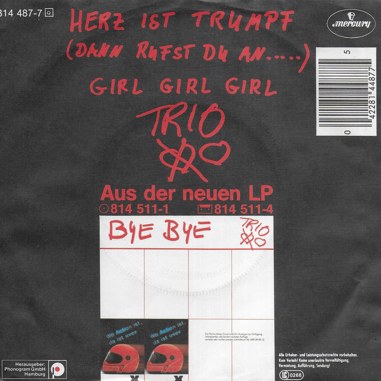 Trio - Herz ist trumpf (Dann rufst Du an...)