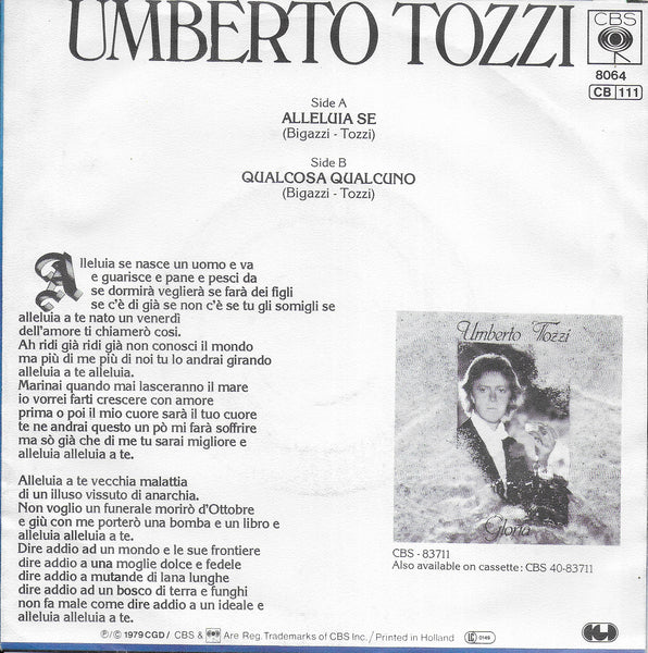 Umberto Tozzi - Alleluia se (Duitse uitgave)