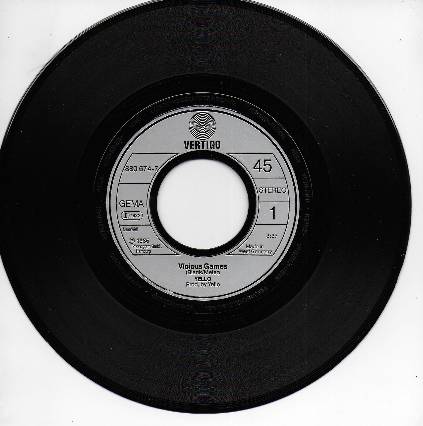 Yello - Vicious games (Duitse uitgave)