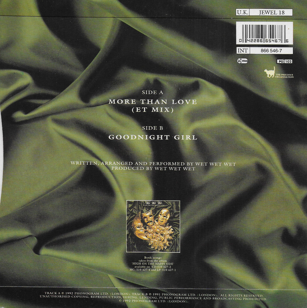 Wet Wet Wet - More than love / Goodnight girl (Engelse uitgave)