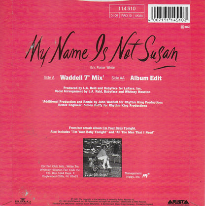 Whitney Houston - My name is not Susan (Engelse uitgave)
