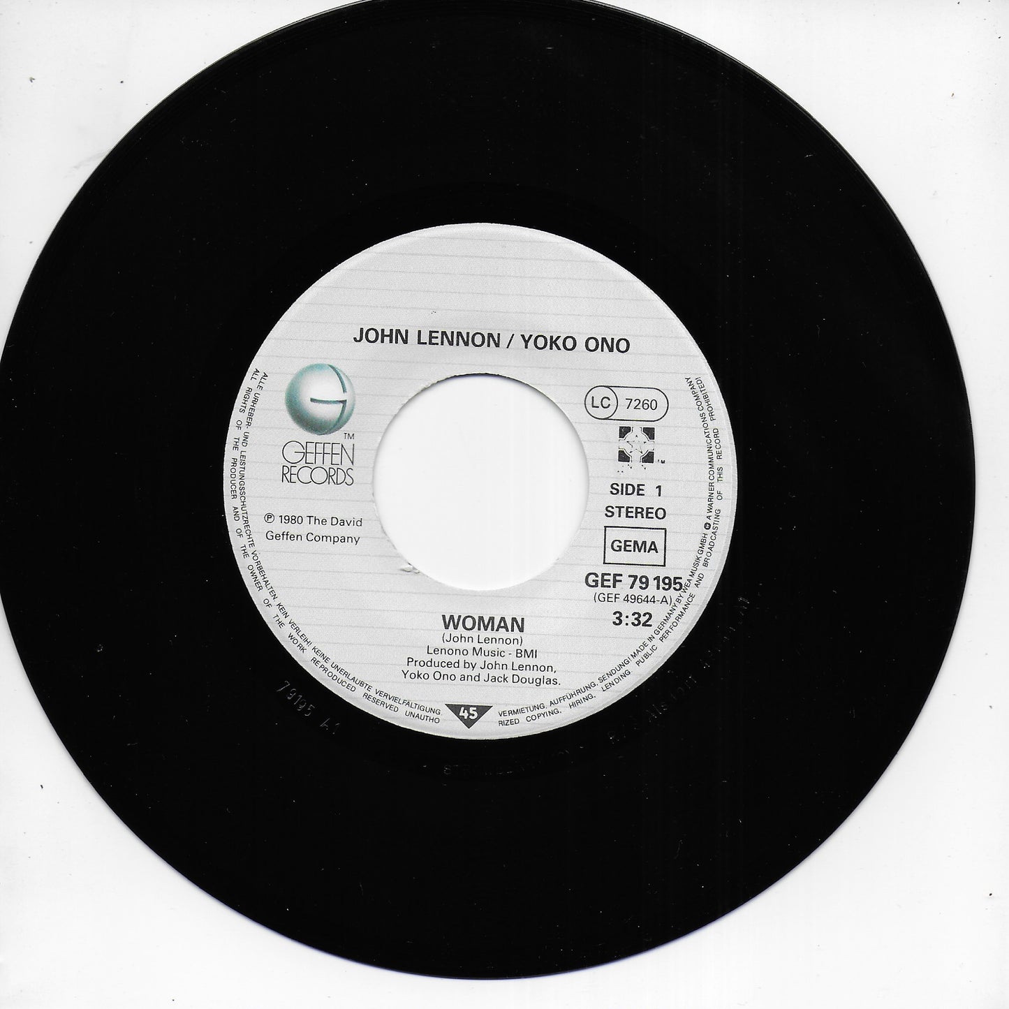 John Lennon - Woman (Duitse uitgave)