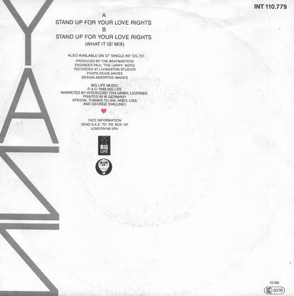 Yazz - Stand up for your love rights (Duitse uitgave, red vinyl)