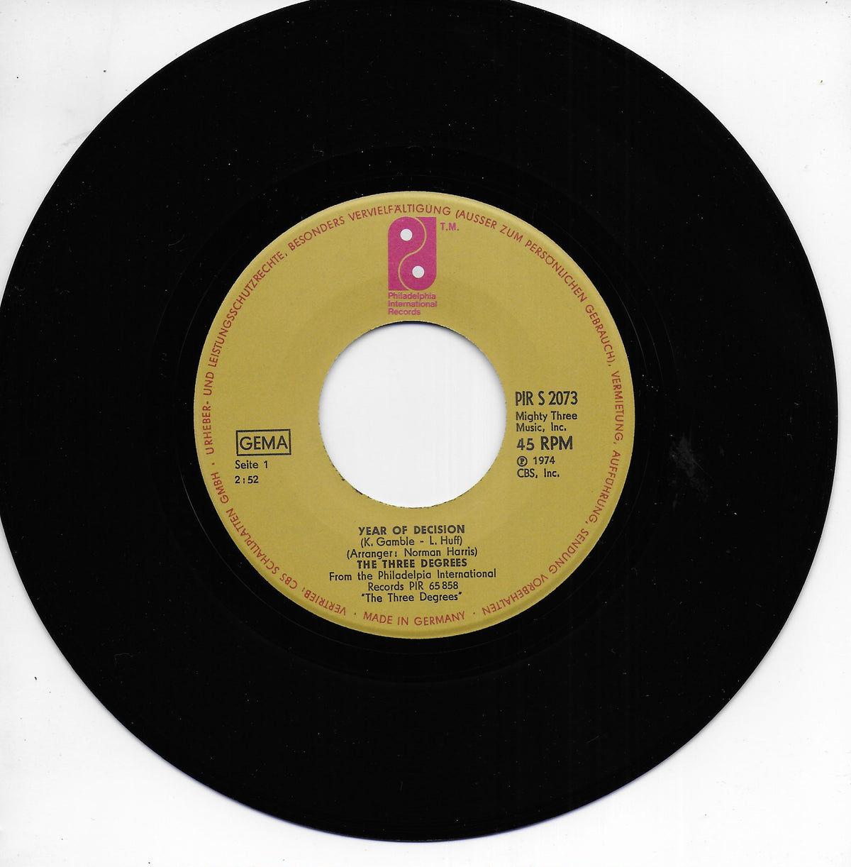 The Three Degrees - Year of decision (Duitse uitgave)