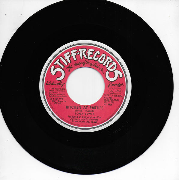 Jona Lewie - You'll always find me in the kitchen at parties (Duitse uitgave)