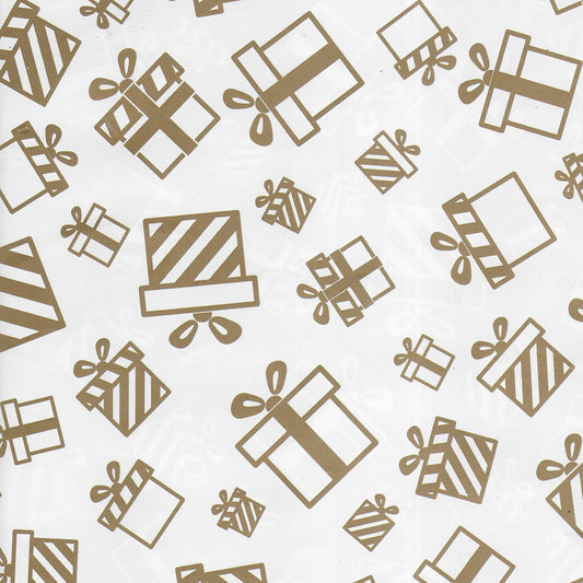 Cadeaupapier wit/goud