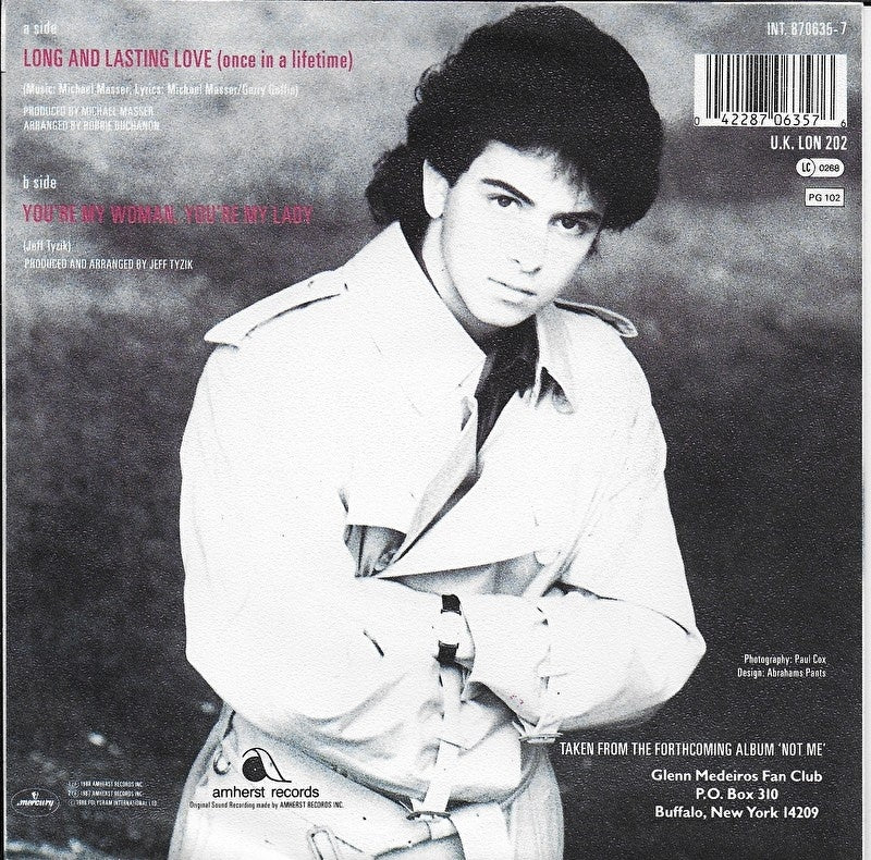 Glenn Medeiros - Long and lasting love (once in a lifetime)