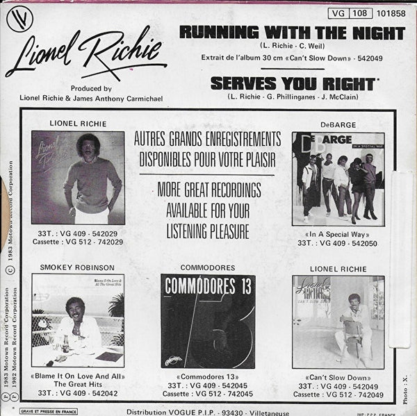 Lionel Richie - Running with the night