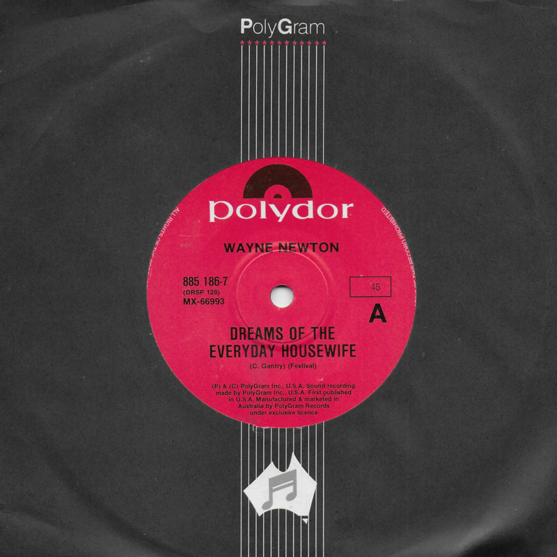 Wayne Newton - Dreams of the everyday housewife / Sandy Posey - What a woman in love won't do (Australische uitgave)
