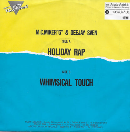 M.C. Miker "G" & Deejay Sven - Holiday rap (Duitse uitgave)