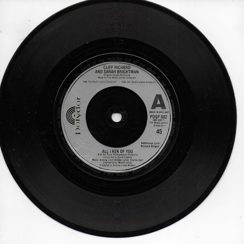Cliff Richard and Sarah Brightman - All i ask of you (Engelse uitgave)