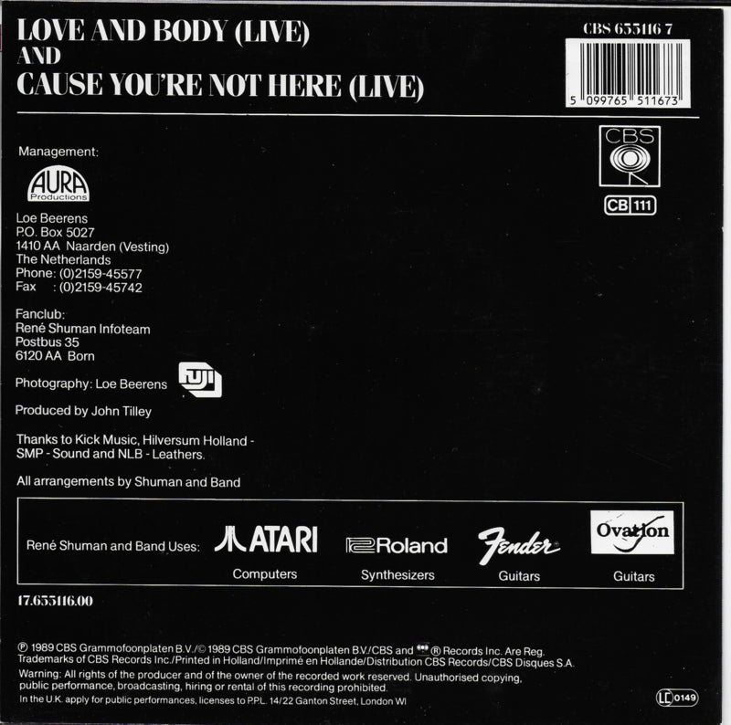 Rene Shuman and Band - Love and body (live)