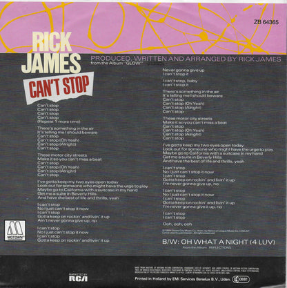Rick James - Can't stop