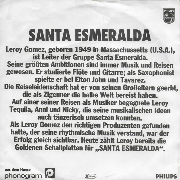 Santa Esmeralda - Don't let me be misunderstood + Esmeralda suite (Duitse uitgave)