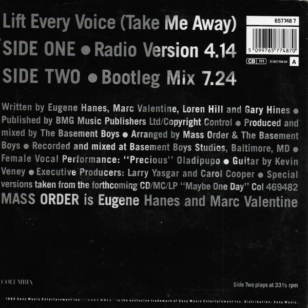 Mass Order - Lift every voice (take me away)