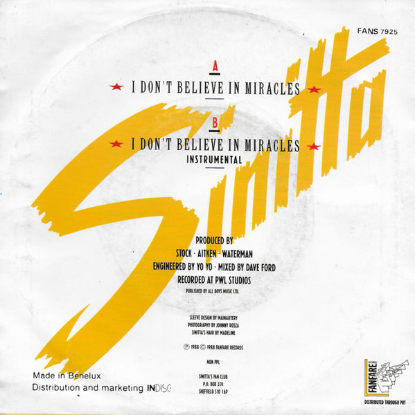 Sinitta - I don't believe in miracles