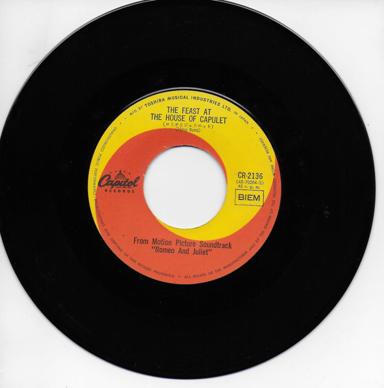 Nino Rota (Romeo and Juliet) - The feast at the house of capulet (Japanse uitgave)