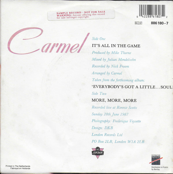 Carmel - It's all in the game