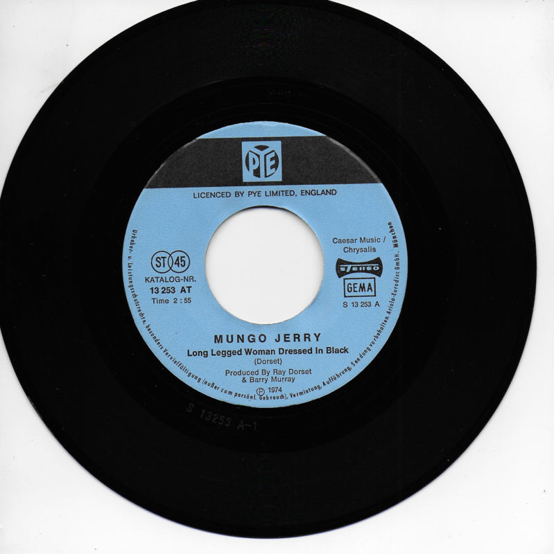 Mungo Jerry - Long legged woman dressed in black (Duitse uitgave)