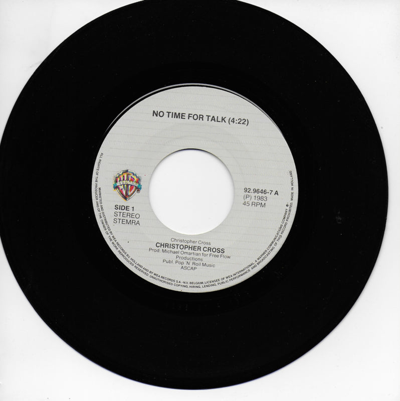 Christopher Cross - No time for talk – Vinyl On 45