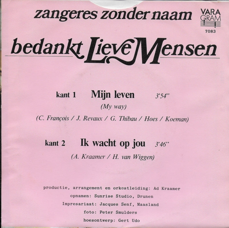 Zangeres Zonder Naam - Mijn leven (my way)